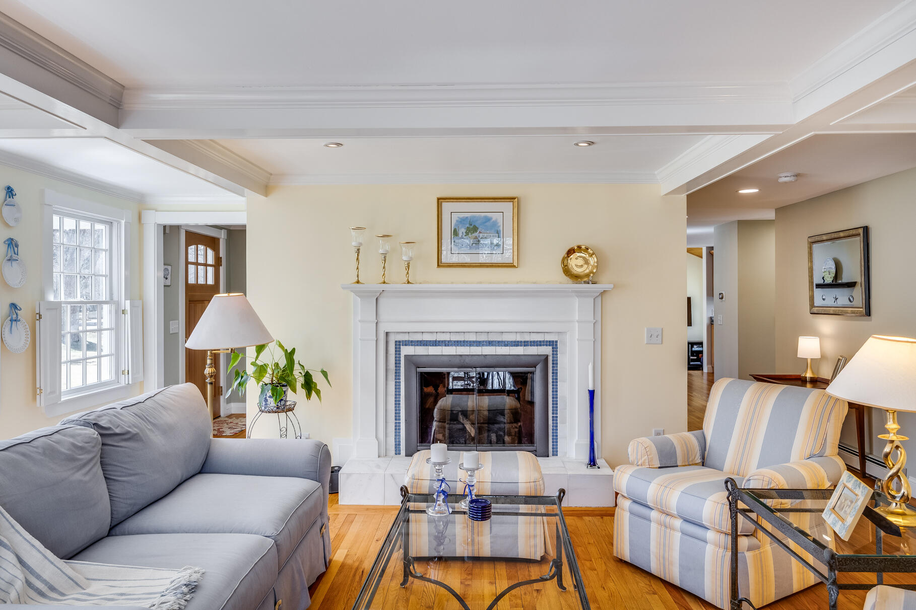 30 Beach Road Orleans, MA 02653 - Photo 27 of 76 a living room with furniture and a fireplace