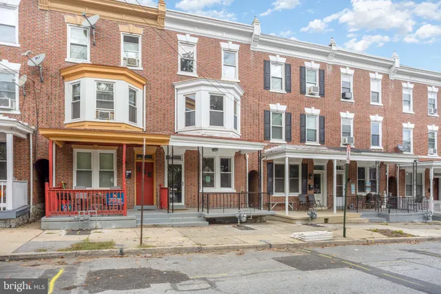 front view of a brick building