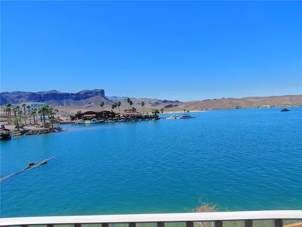 a view of lake and mountain