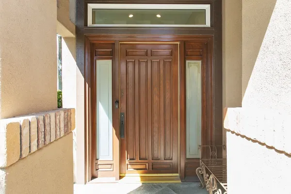 a view of front door