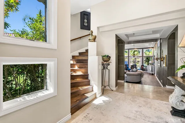 a view of a living room and a window