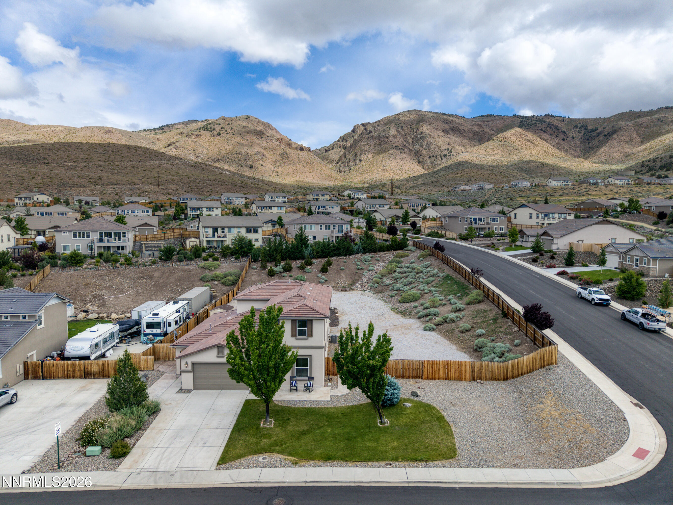 10150 Barrel Racer Drive Reno, NV 89521 - Photo 24 of 64 an aerial view of residential houses with outdoor space and street view