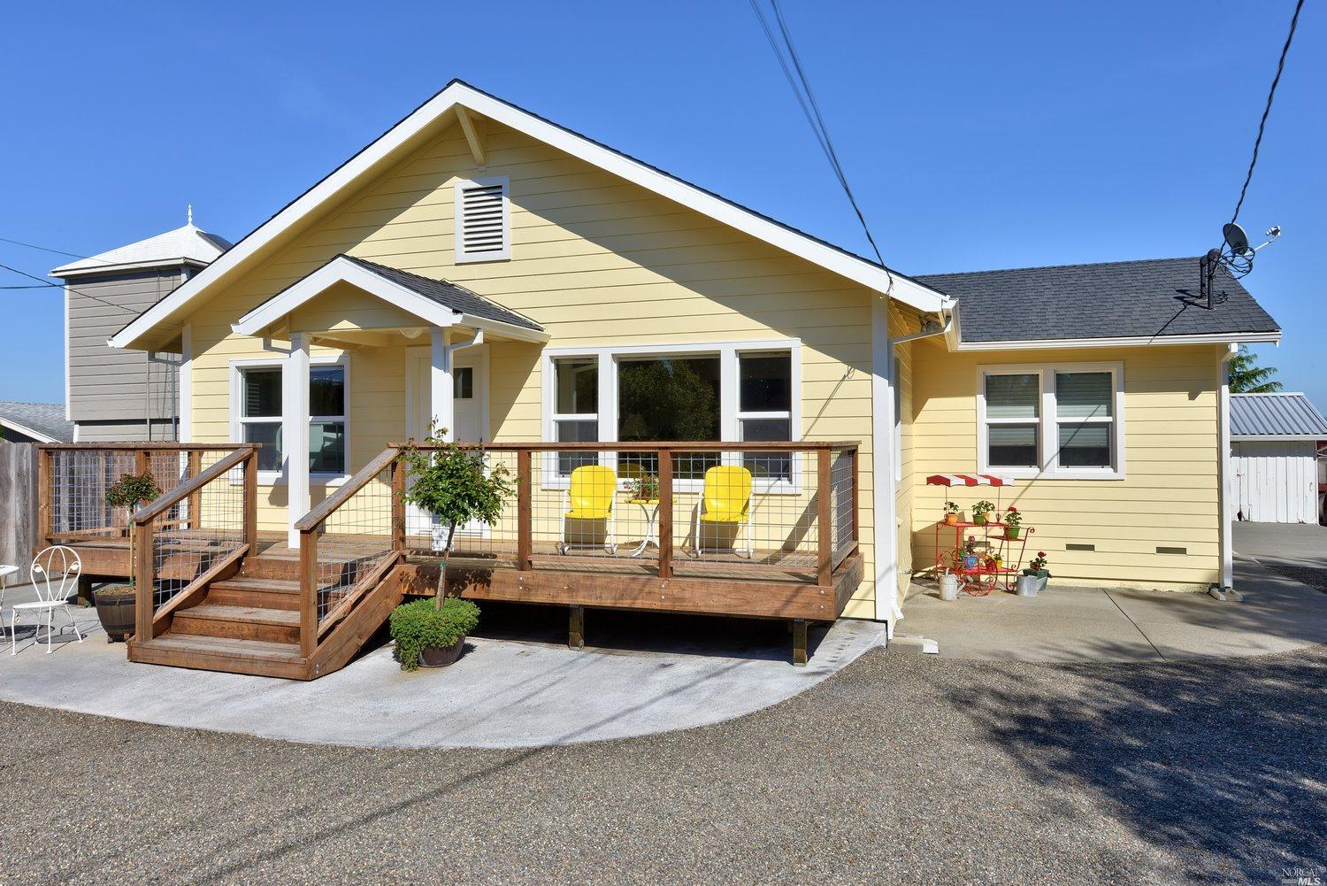a front view of house with garage