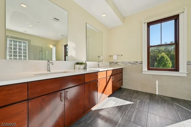 a living room with a window