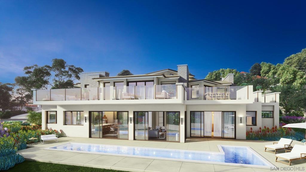 Camino De Arriba Rancho Santa Fe, CA 92067 - Photo 12 of 17 a front view of a building with a garden and plants