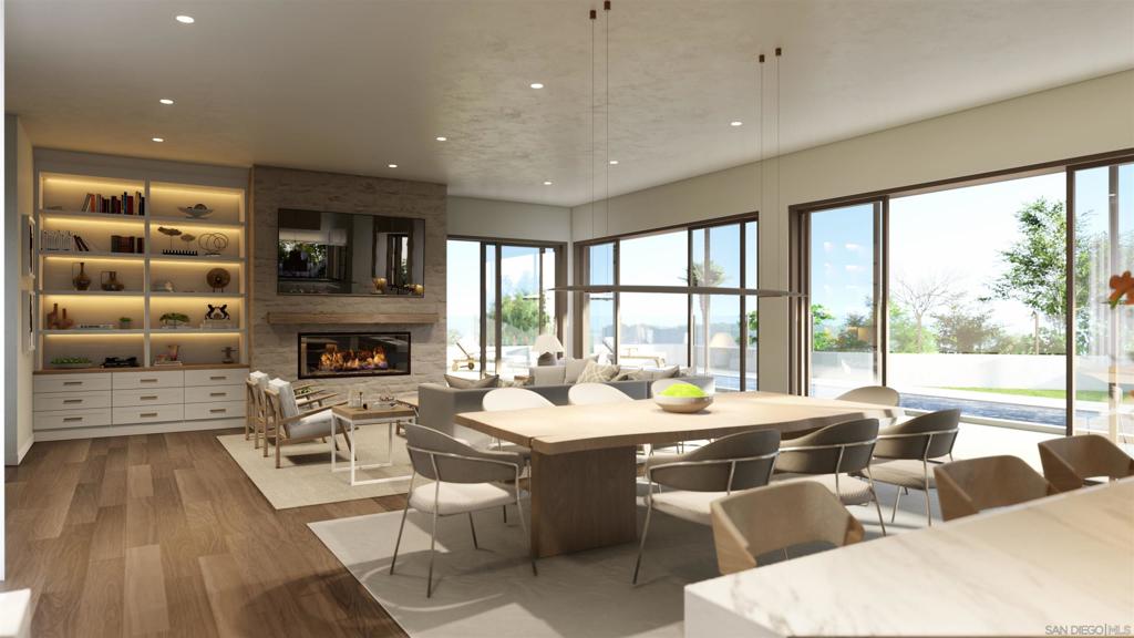 Camino De Arriba Rancho Santa Fe, CA 92067 - Photo 15 of 17 a room with furniture a large window and a fireplace