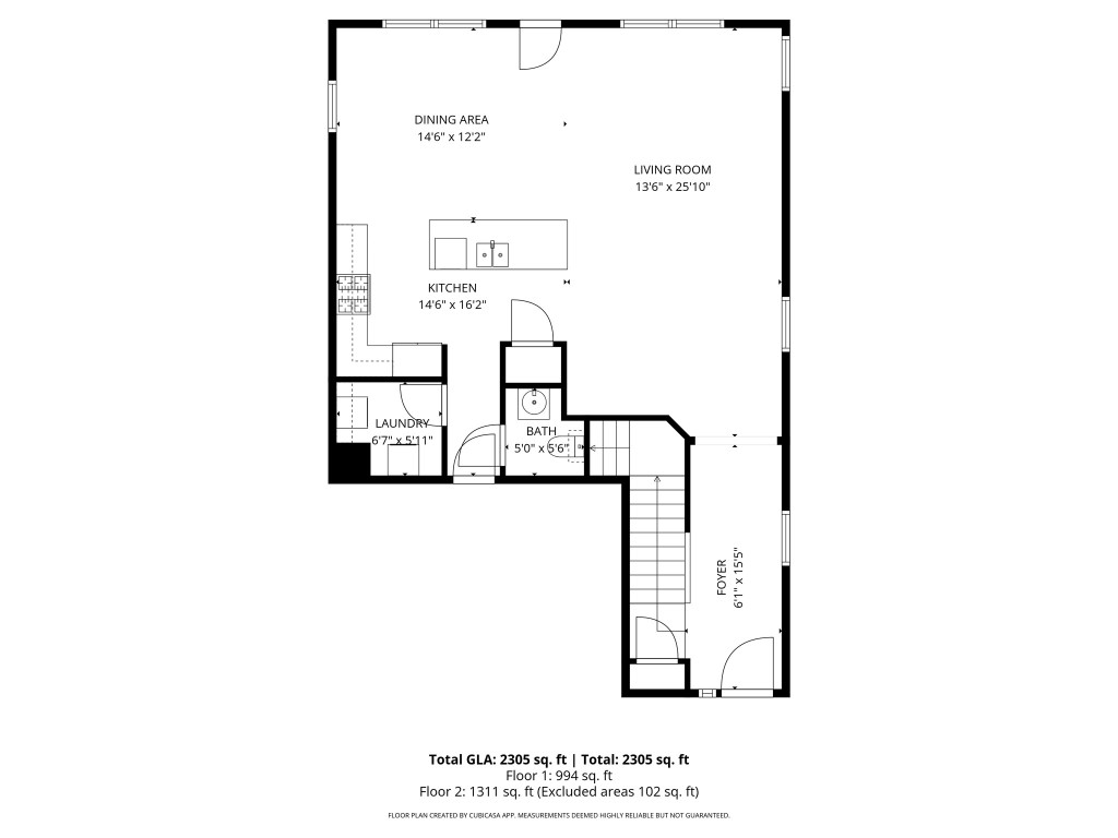 1306 Falconer Way Austin, TX 78748 - Photo 37 of 39 Floor Plan for the main level.