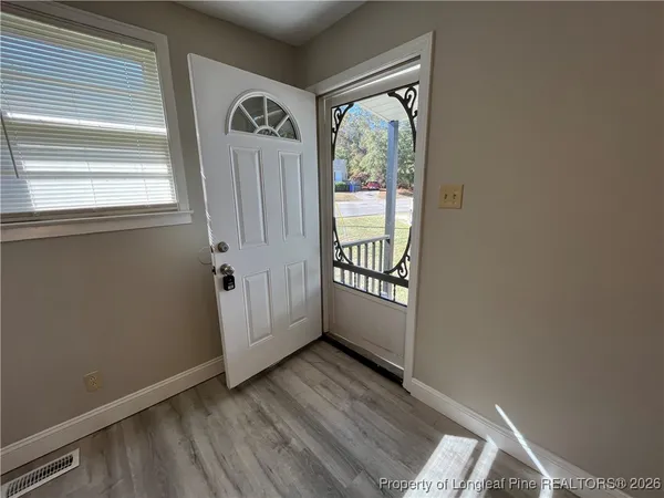 a view of front door