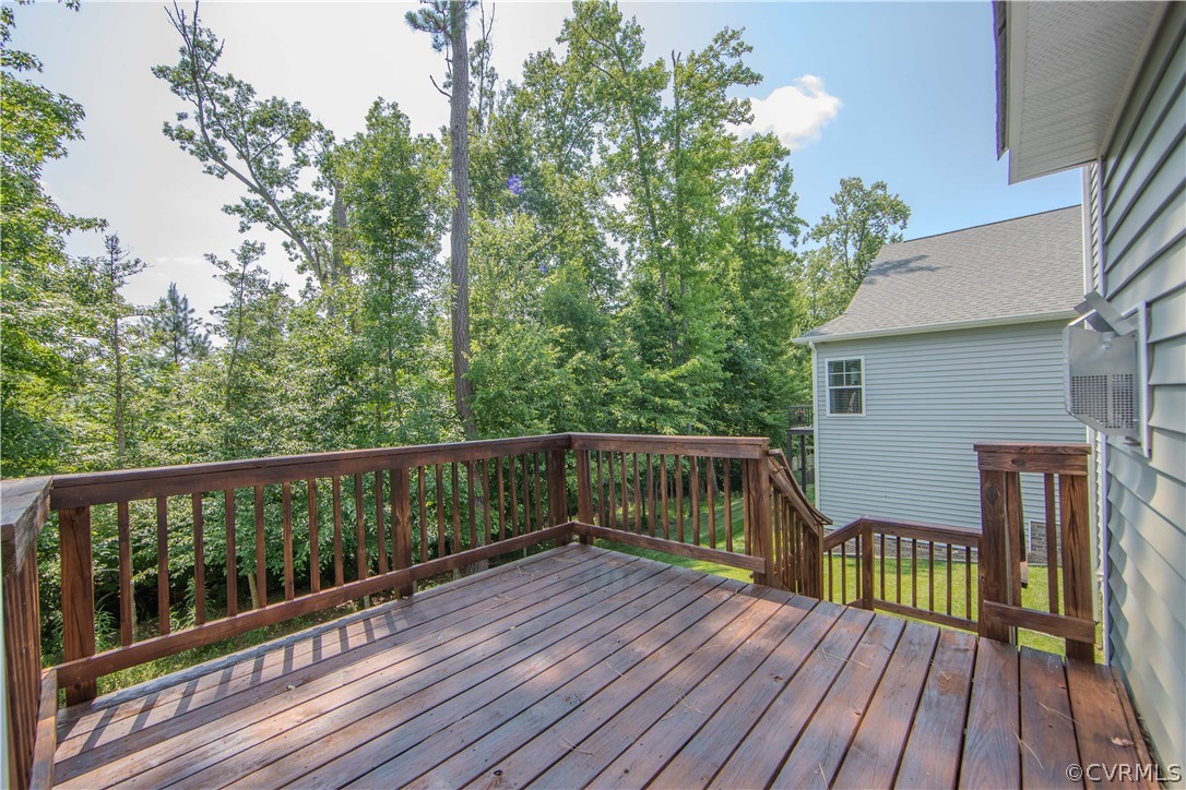 7649 Nicklaus Circle Moseley, VA 23120 - Photo 13 of 36 a view of balcony with wooden floor and fence