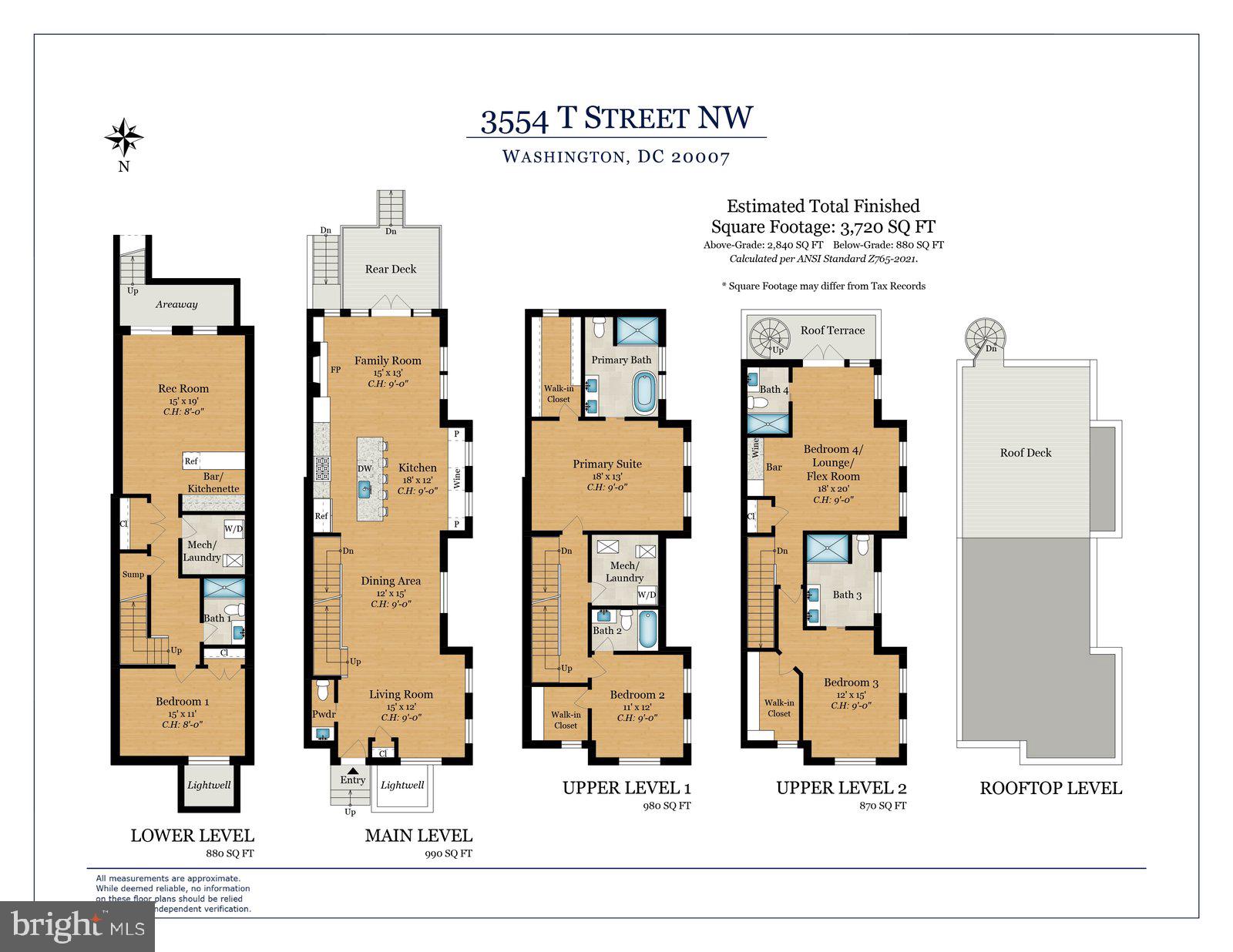3554 T Street Northwest Washington, DC 20007 - Photo 54 of 54 3554 T St NW Floor Plan