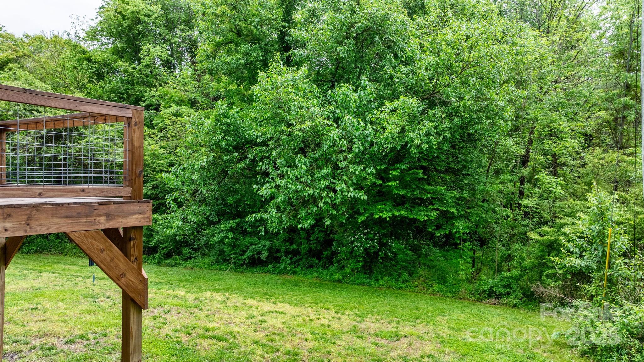 2473 Israel Chapel Road Connelly Springs, NC 28612 - Photo 24 of 37 a view of a backyard with a cabin