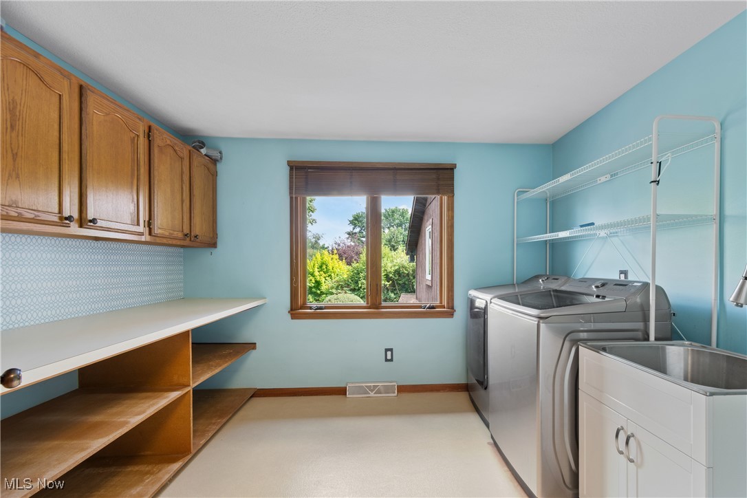 2317 Raintree Street Northeast Canton, OH 44705 - Photo 27 of 40 Laundry room featuring cabinet space and independent washer and dryer