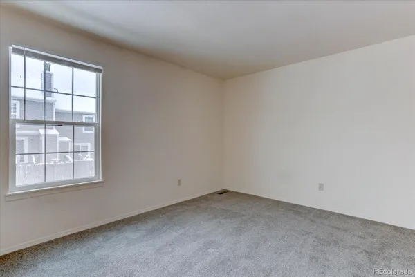 an empty room with a window