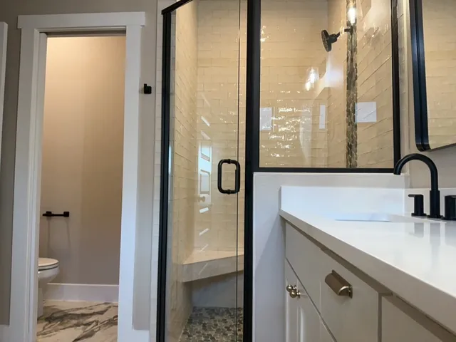 a close view of closet