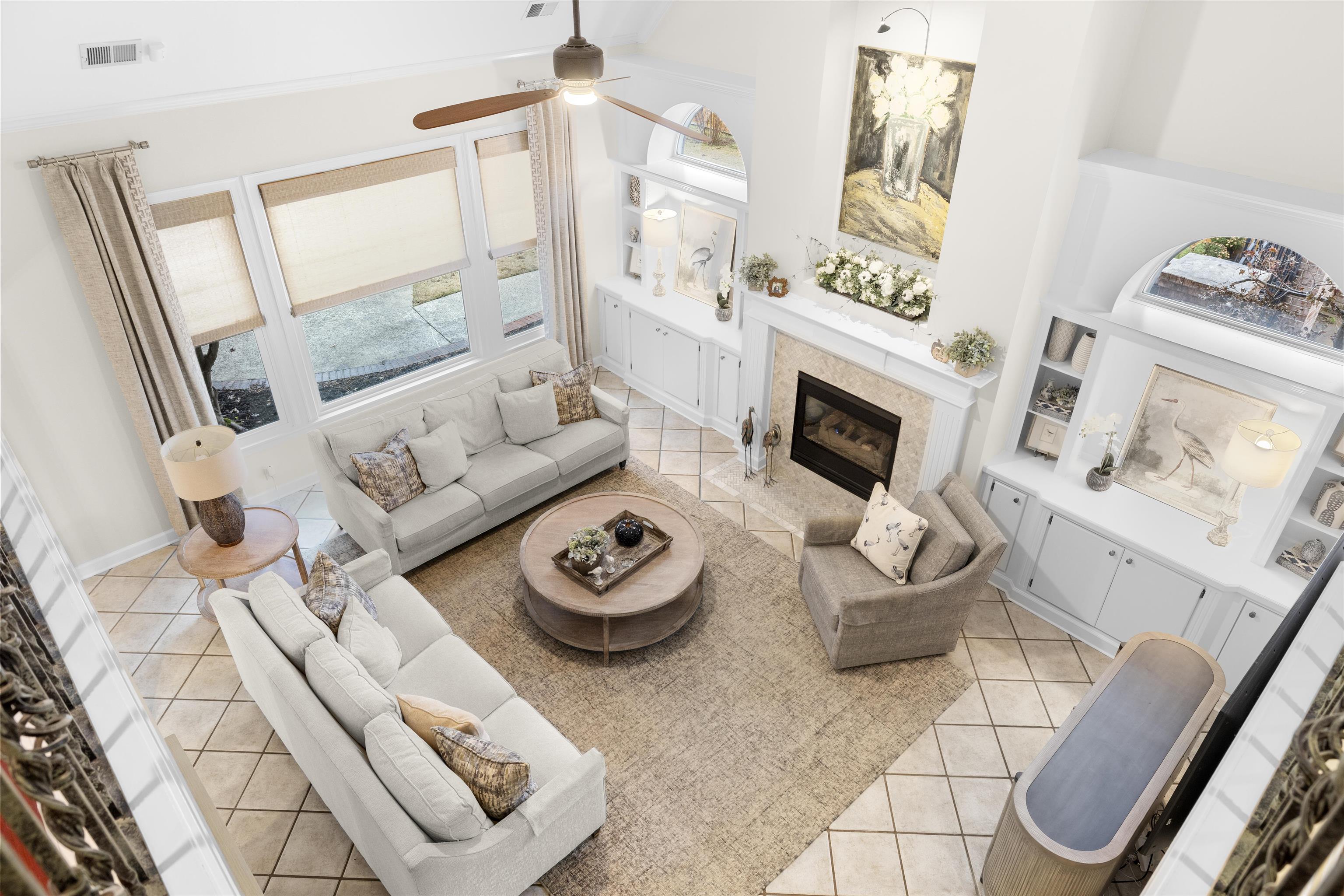 2163 Houston Pass Collierville, TN 38139 - Photo 11 of 30 a living room with furniture and a fireplace