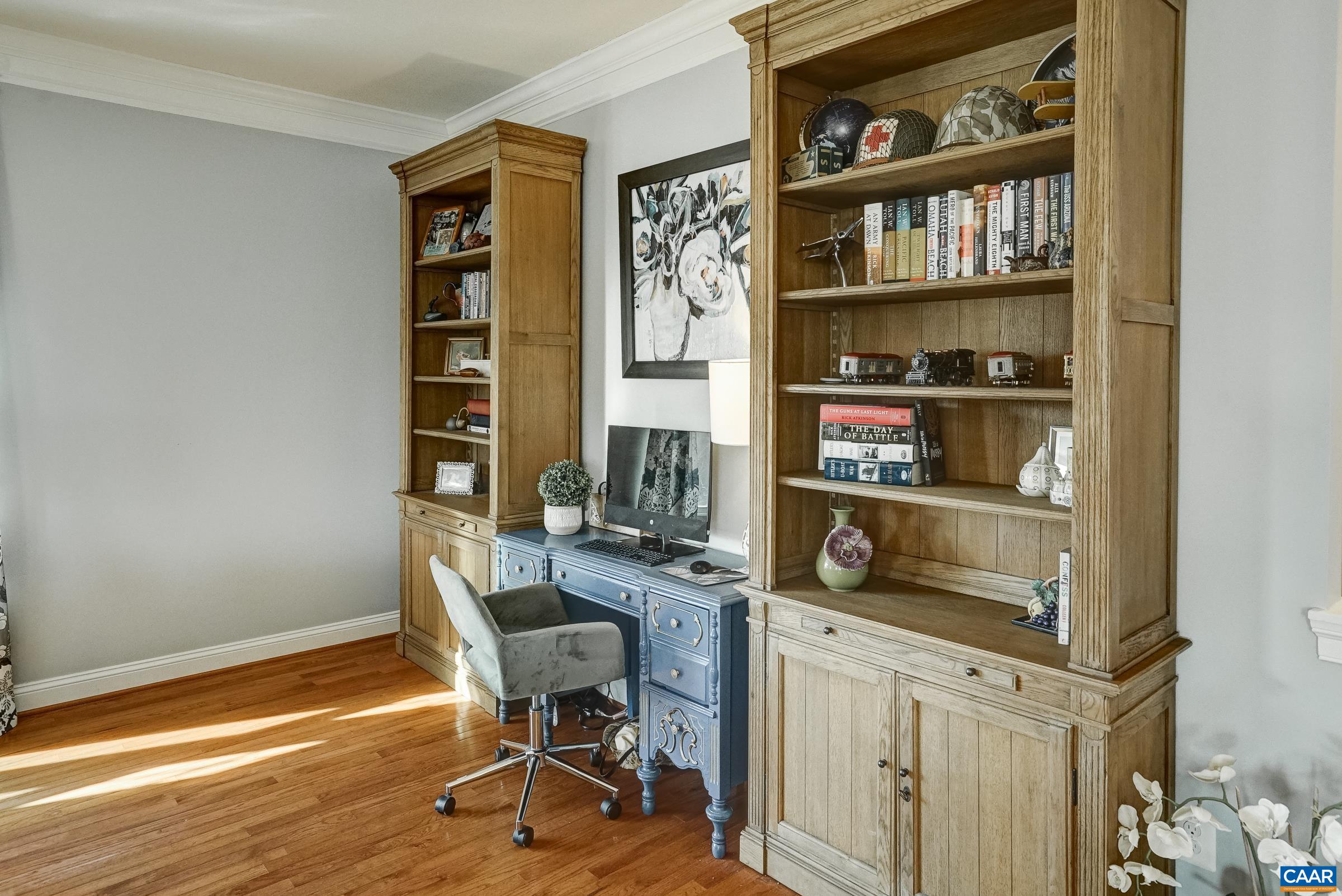 7652 Birchwood Hill Road Crozet, VA 22932 - Photo 22 of 64 a workspace with a bookshelf
