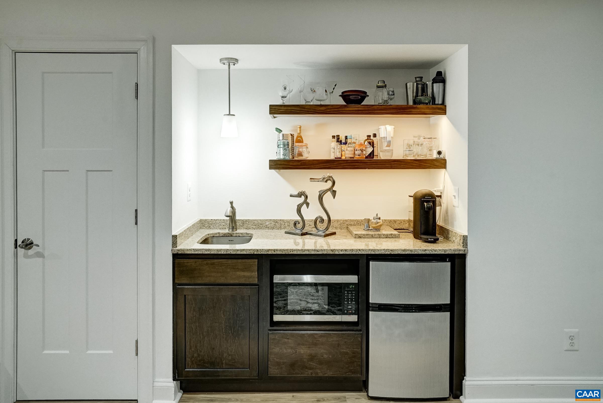 7652 Birchwood Hill Road Crozet, VA 22932 - Photo 45 of 64 Wet bar with mini-fridge
