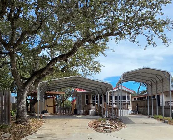 a front view of a building with street view