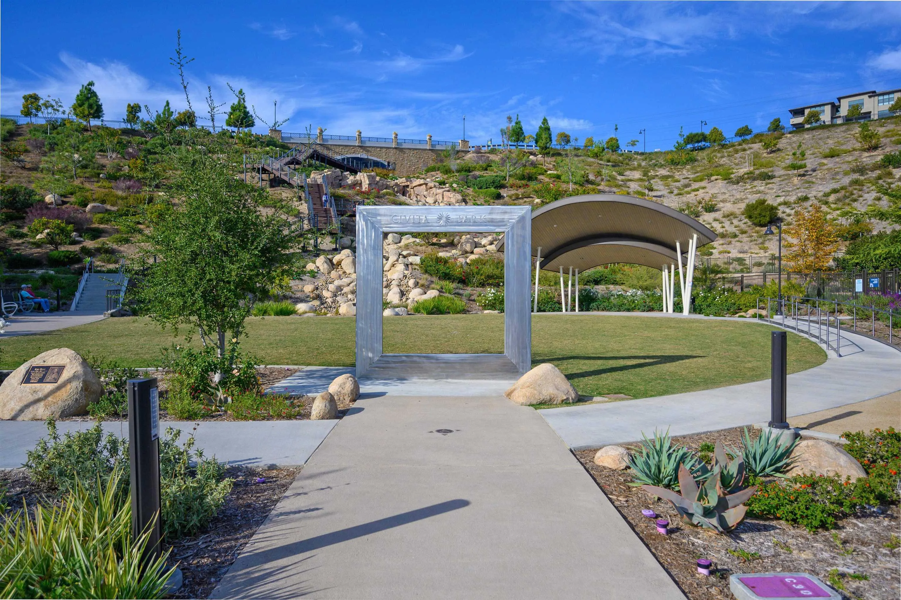 7834 Inception Way San Diego, CA 92108 - Photo 49 of 62 a view of a garden with an outdoor space