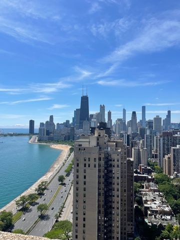 a view of a city with tall buildings