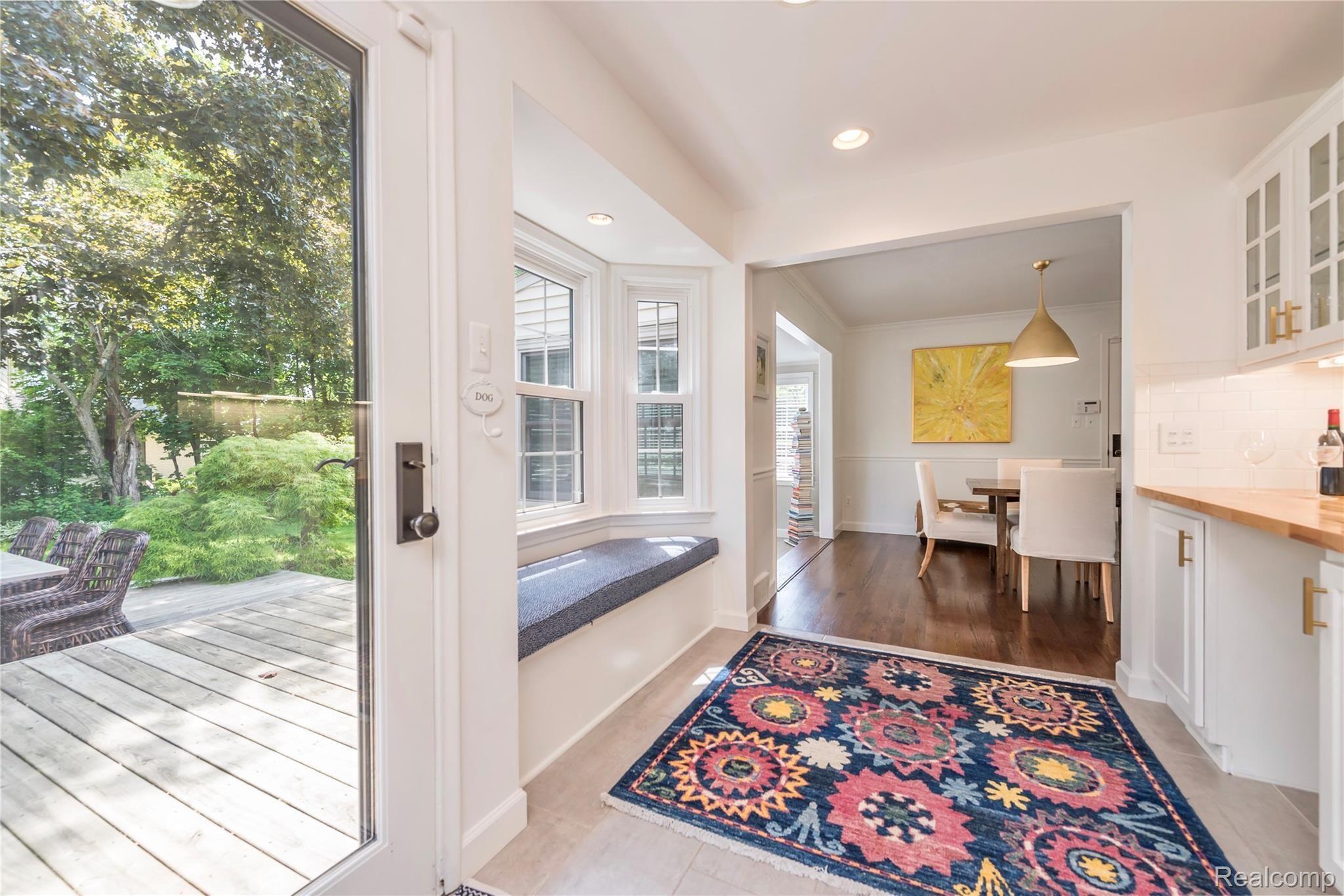 470 Lahser Road Bloomfield Hills, MI 48301 - Photo 4 of 26 Kitchen View 2-Door to Deck, Window seat & Buffet