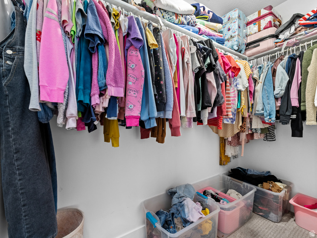 627 South Meade Street Mapleton, UT 84664 - Photo 41 of 48 Built-in closet system featuring white wire shelving and hanging rods