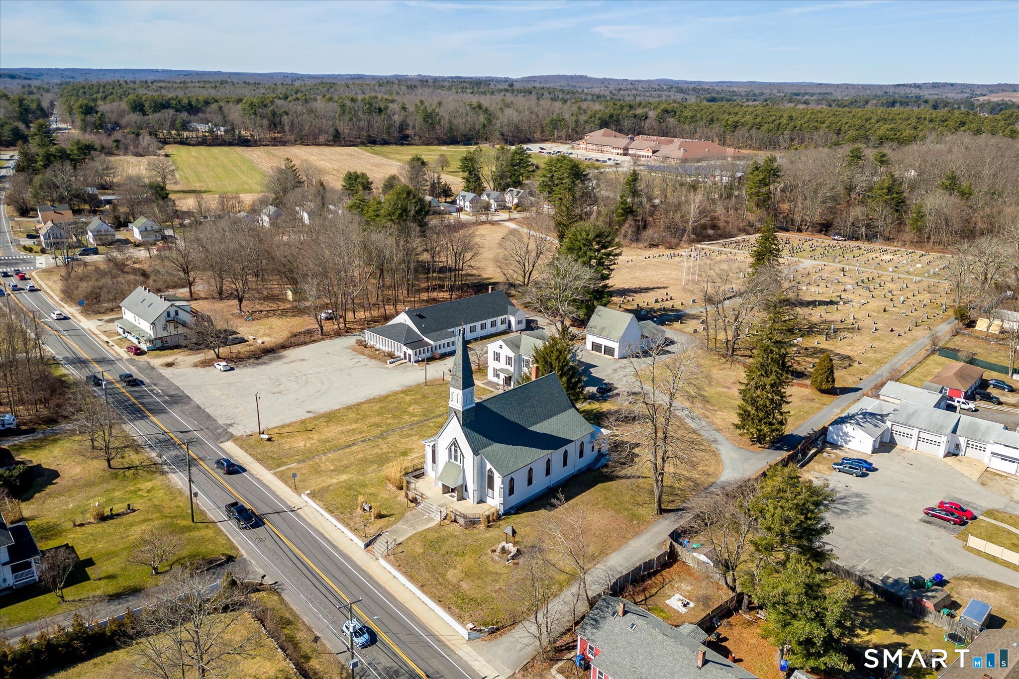 350 Hartford Pike Killingly, CT 06241 - Photo 26 of 32 an aerial view of residential houses with outdoor space