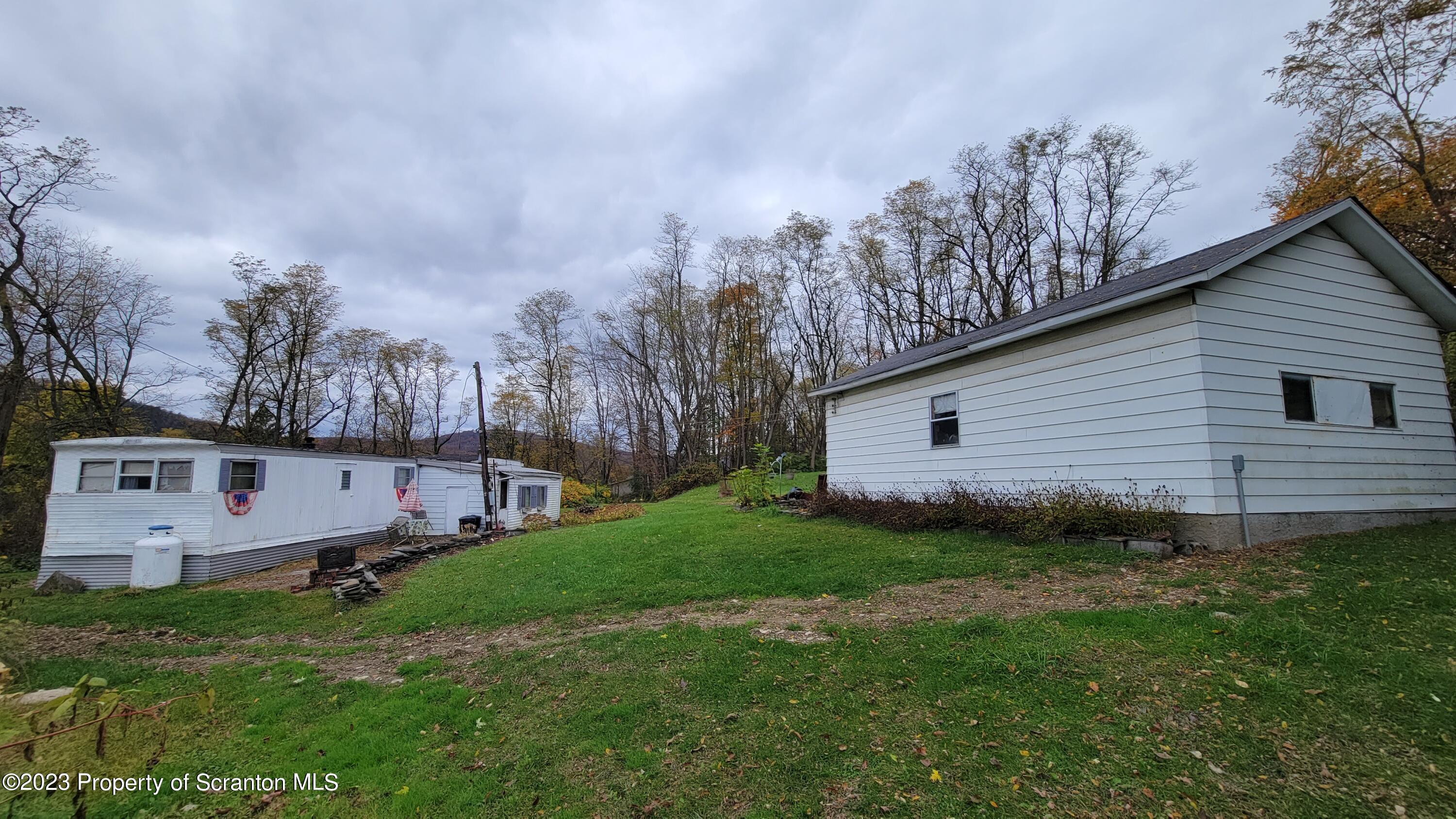64 Franklin Street Great Bend, PA 18821 - Photo 5 of 17 a view of a backyard with potted plants and large trees