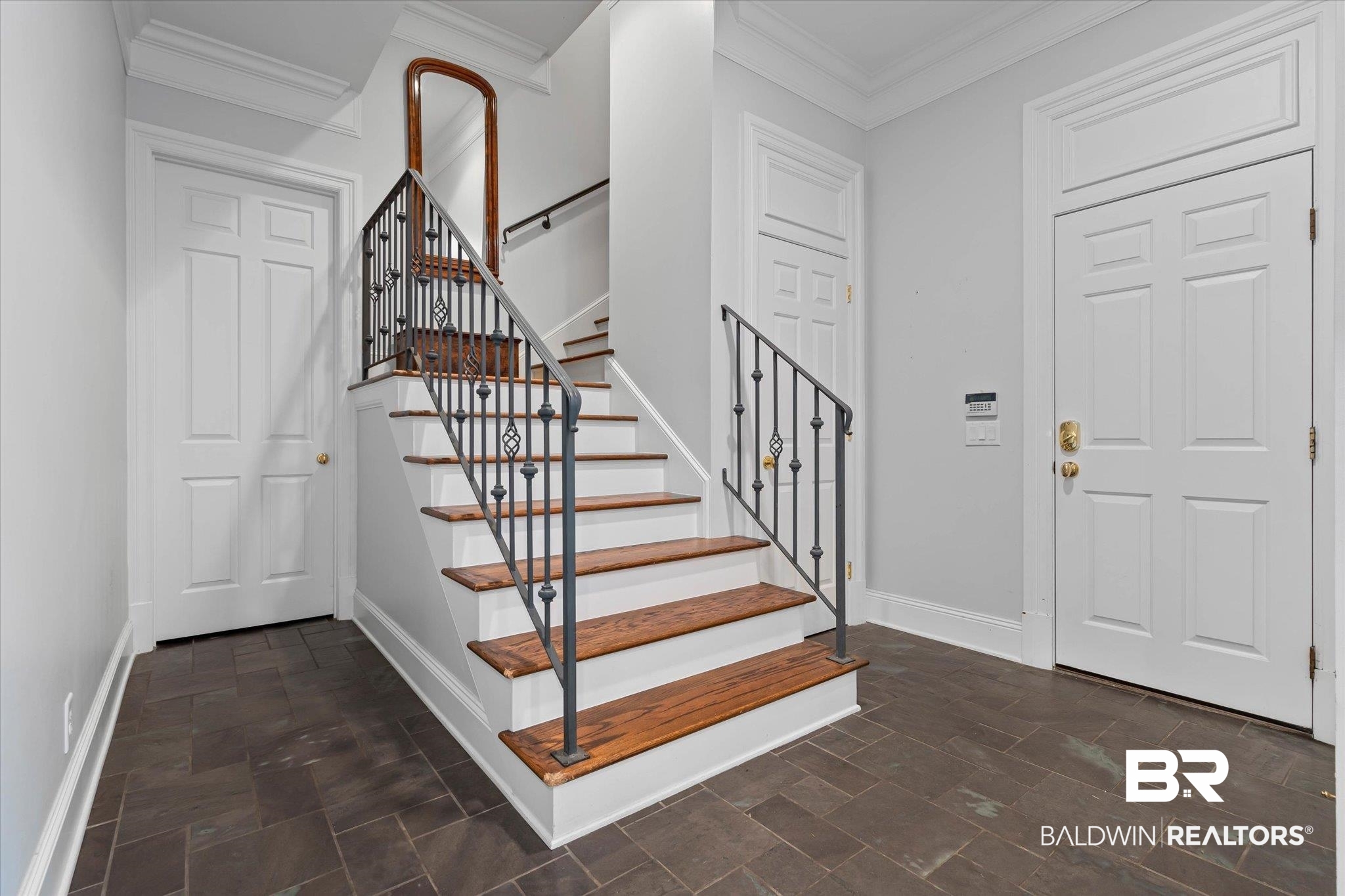 4008 McGregor Oaks Mobile, AL 36608 - Photo 18 of 50 Foyer entrance featuring ornamental molding and stairs