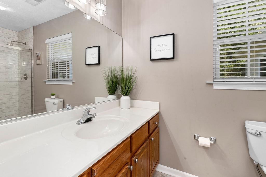 224 Inglecress Road Waynesboro, VA 22980 - Photo 19 of 42 a bathroom with a sink a toilet and mirror