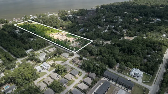 an aerial view of multiple house