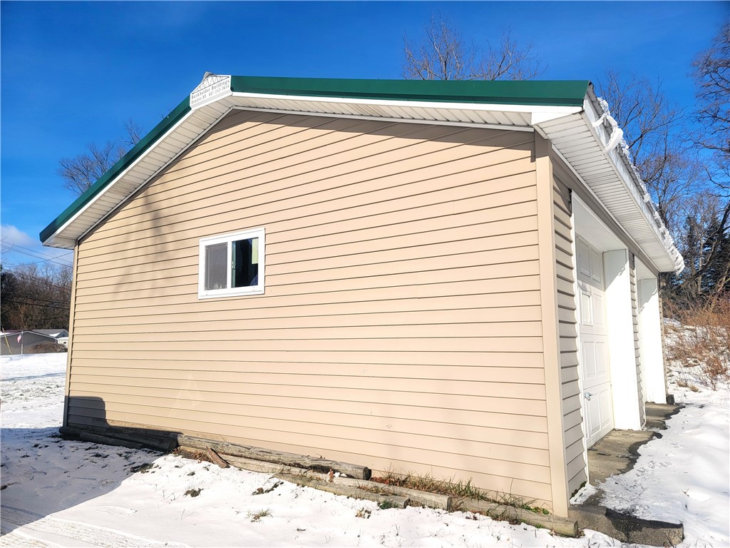 3945 Lake Avenue Hector, NY 14818 - Photo 7 of 27 Side View Of Detached Two Car Garage