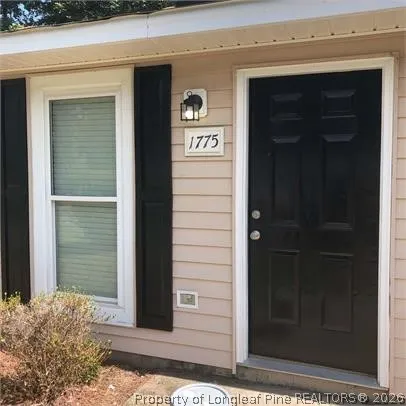 a view of a door of the house