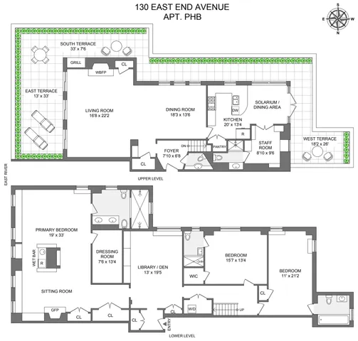 $5,250,000 | 130 East End Avenue, Unit PHB | Upper East Side