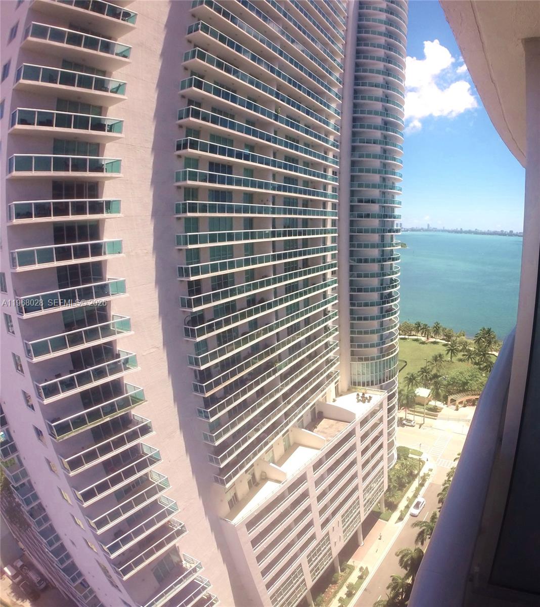 488 Northeast 18th Street, Unit 2001 Miami, FL 33132 - Photo 15 of 26 a view of balcony with wooden floor