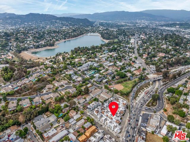 a view of city and mountain