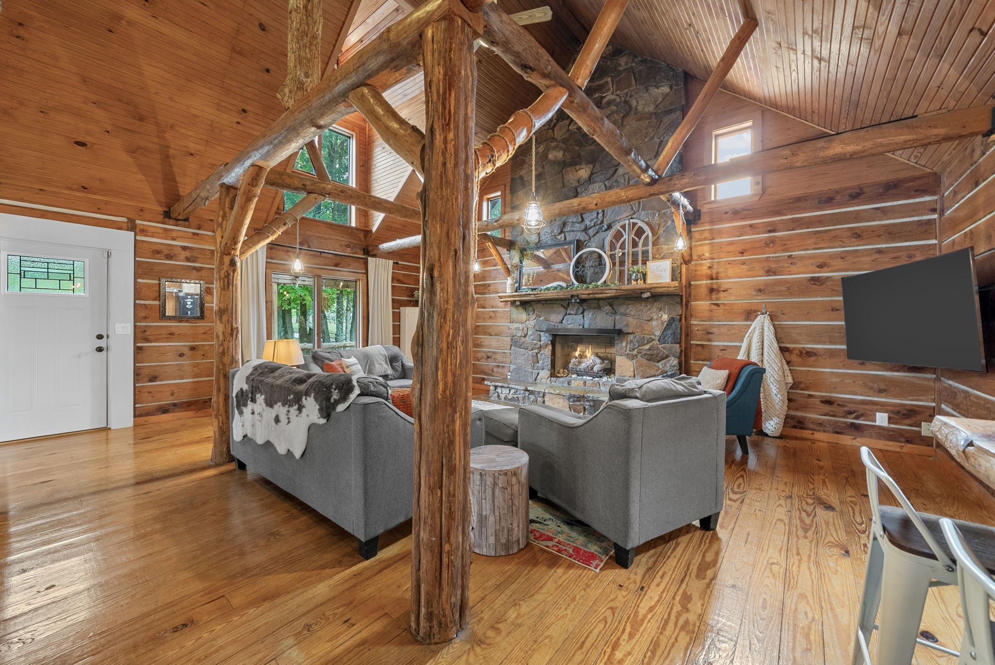 1205 Shakerag Road Hanson, KY 42413 - Photo 7 of 50 a living room with furniture and a flat screen tv