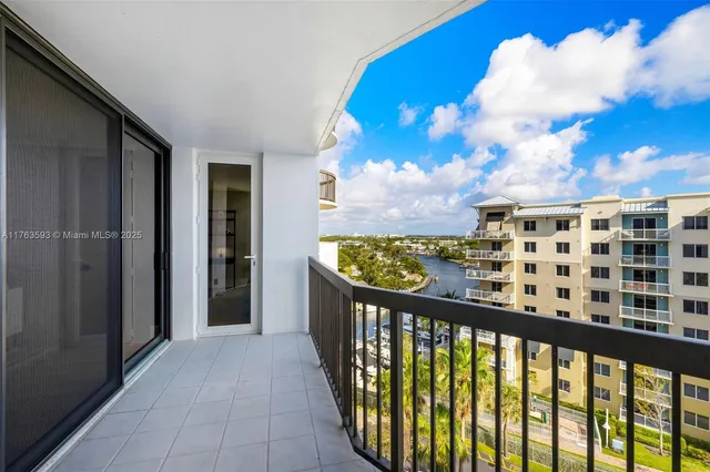 a view of balcony with city view