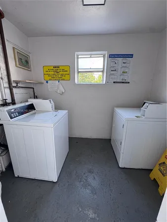 a utility room with a window