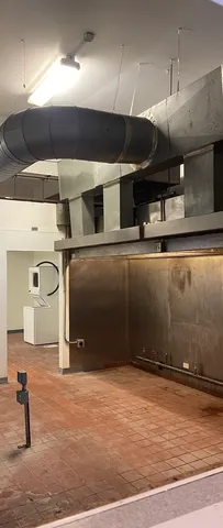 a view of a room with shelves