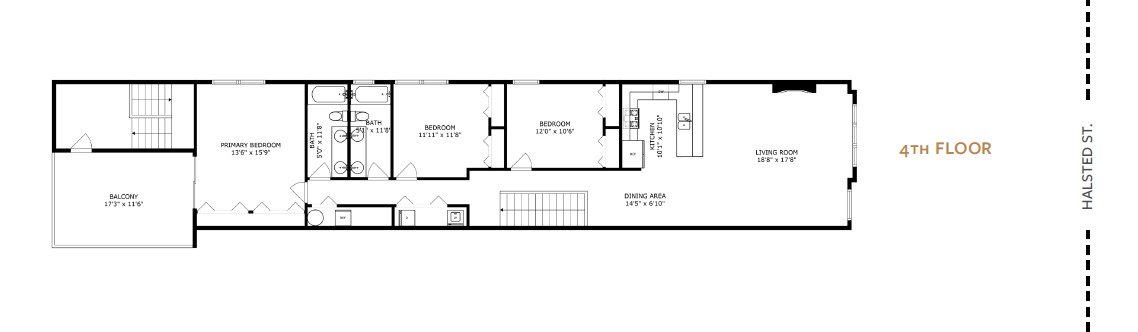 1625 North Halsted Street Chicago, IL 60614 - Photo 7 of 9 a picture of a floor plan