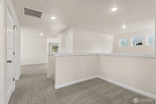 an empty room with an entryway