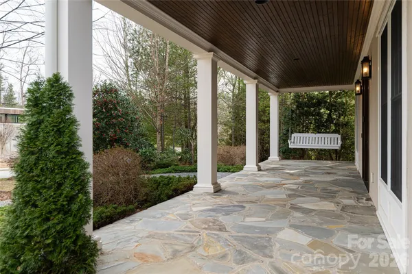 a house view with a garden space