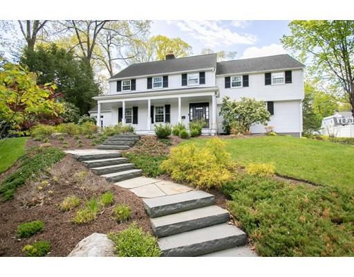 117 Forest Street Wellesley, MA 02481 - Photo 24 of 28 a front view of a house with a yard table and chairs