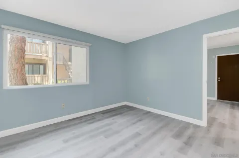 an empty room with a window