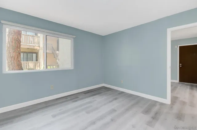 an empty room with a window