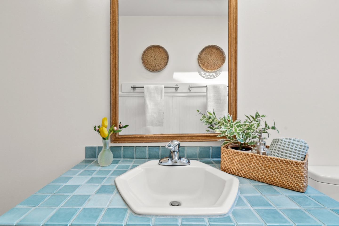 3407 Maplethorpe Lane Soquel, CA 95073 - Photo 25 of 52 a bathroom with a sink and a mirror