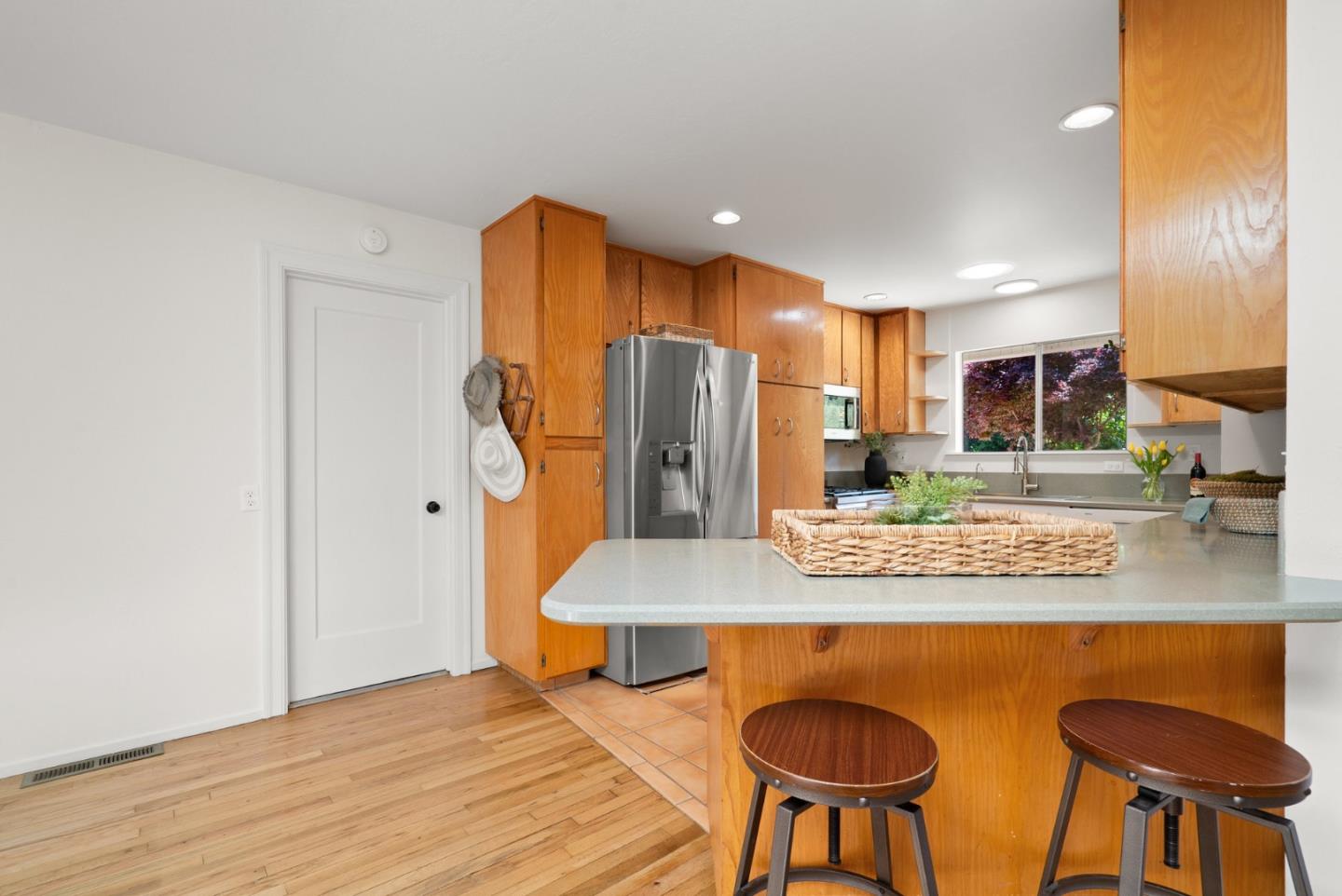3407 Maplethorpe Lane Soquel, CA 95073 - Photo 38 of 52 a kitchen with stainless steel appliances granite countertop a sink and a refrigerator