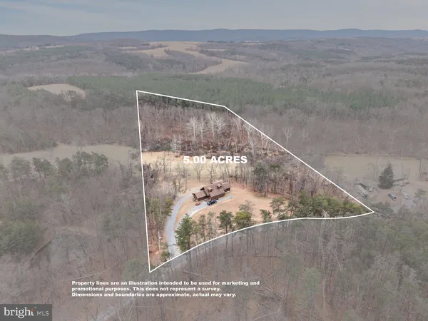 a view of a mountain with a field and mountains