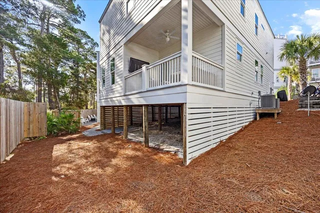 a view of a wooden fence